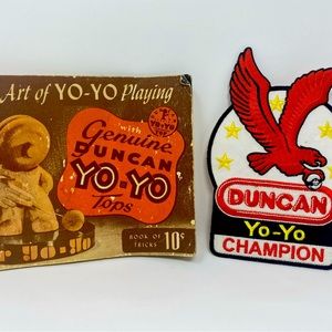 Vintage Duncan Yo-yo patch and book unique men’s Valentine’s Day gift